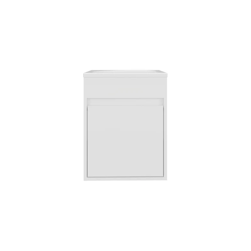 Mueble para Lavamanos Furman, Blanco Duqueza, Incluye Lavamanos Plastiglas Floresta 40 ZF