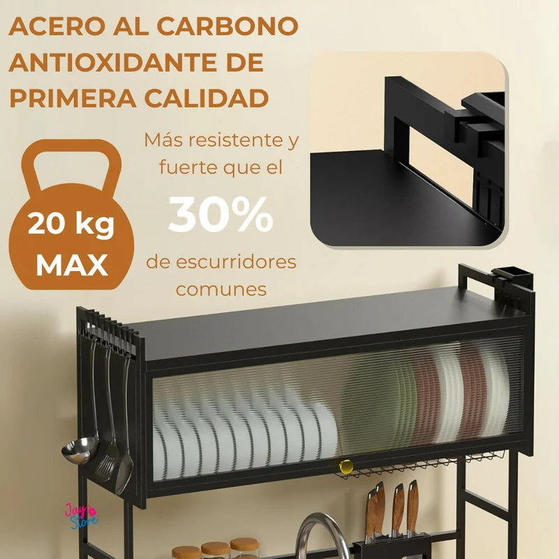 Escurridor Platos Cocina Gabinete Organizador Loza Secaplatos