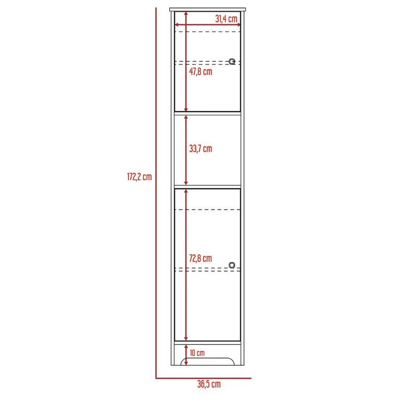 Mueble Auxiliar de Baño Ibis, Blanco, con Dos Puertas Batientes ZF