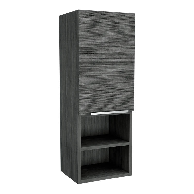 Gabinete de Baño Real, Gris, con Tres Entrepaños ZF