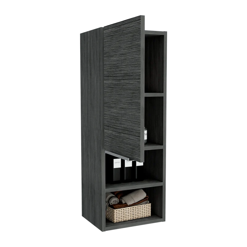 Gabinete de Baño Real, Gris, con Tres Entrepaños ZF