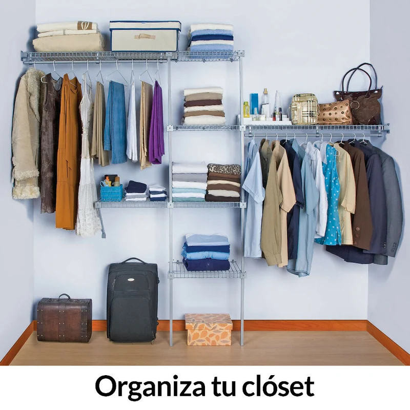 Closet Basic Modular Metalico Ajustable Rejiplas Color Metalizado