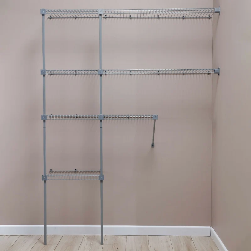 Closet Basic Modular Metalico Ajustable Rejiplas Color Metalizado