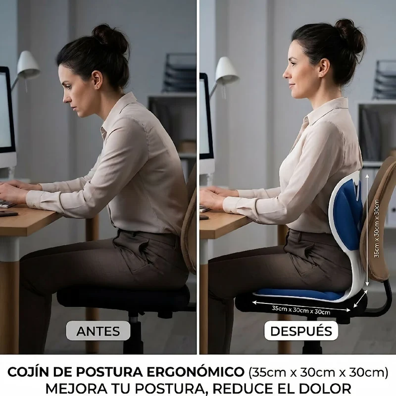 Cojín Espaldar Ortopédico para Postura Ergonómico de 30cm