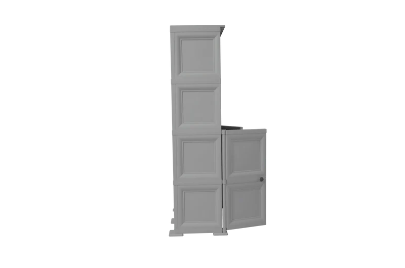 Mueble Organizador Elegance Liso Monet, Gris, con Dos Puertas Batientes