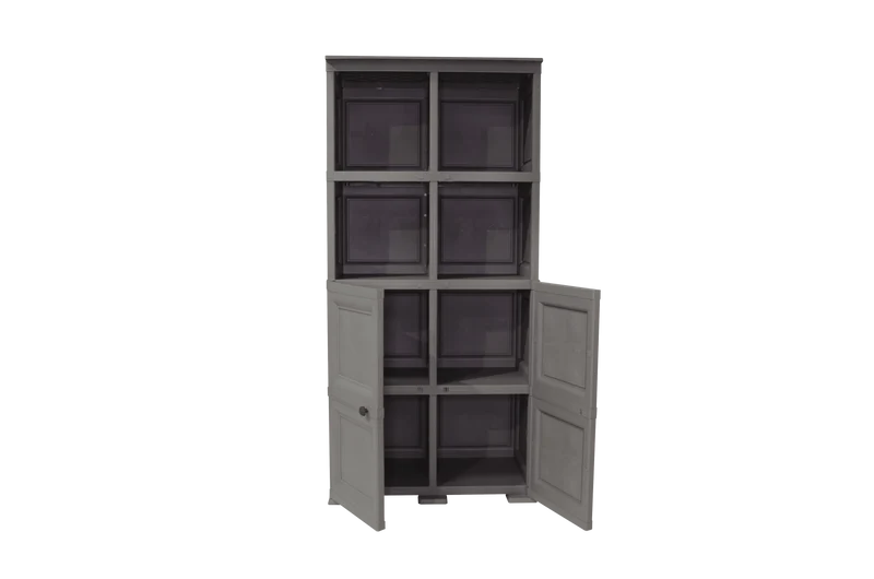 Mueble Organizador Elegance Liso Monet, Cocoa, con Dos Puertas Batientes