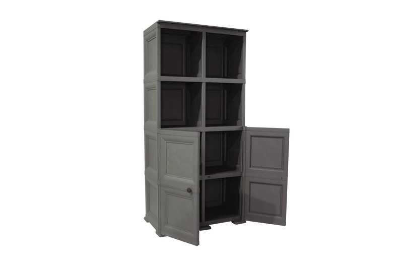 Mueble Organizador Elegance Liso Monet, Cocoa, con Dos Puertas Batientes