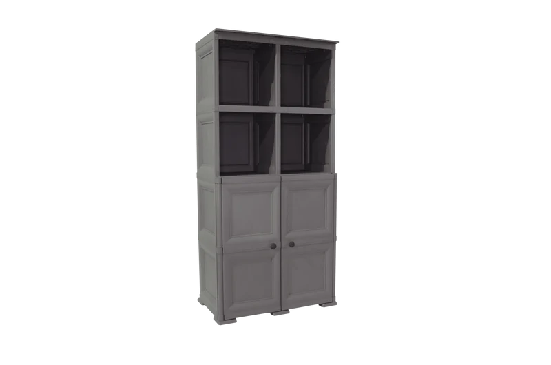 Mueble Organizador Elegance Liso Monet, Cocoa, con Dos Puertas Batientes