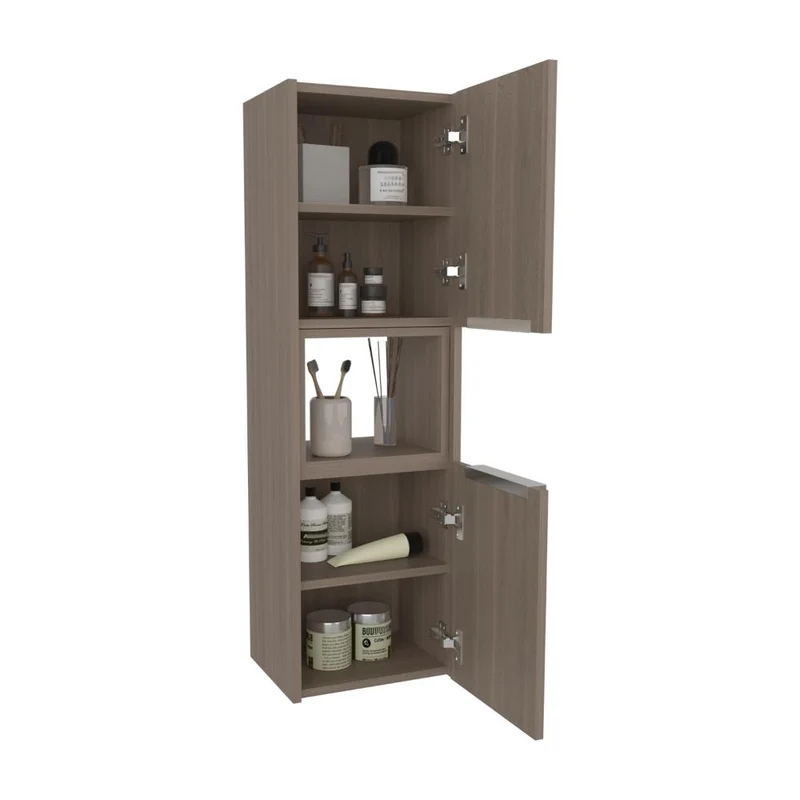 Gabinete de Baño Kairoz, Bardolino, con Dos Puertas Abatibles y Cinco Entrepaños ZF