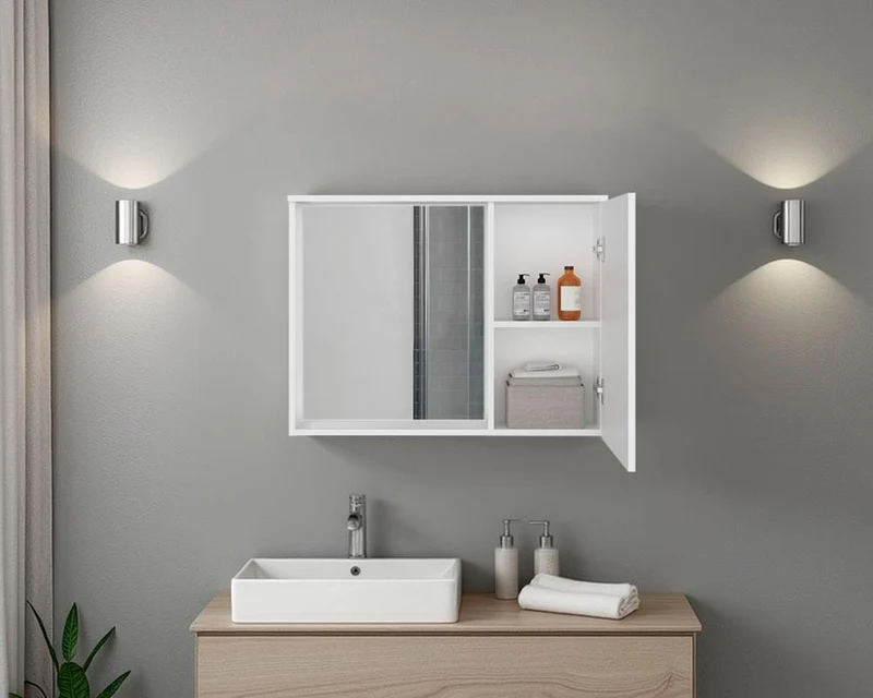 Gabinete de Baño Lagoa, Blanco, con Espacio para Guardar Objetos de Aseo Personal ZF