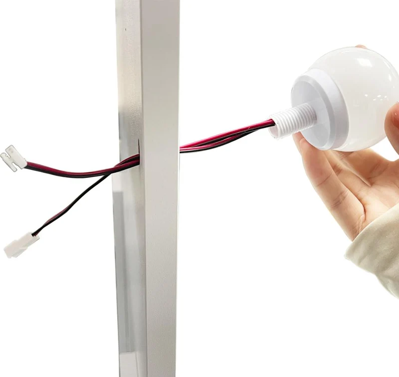 Tocador con Luces LED Bella, Blanco Mate, Incluye la Silla