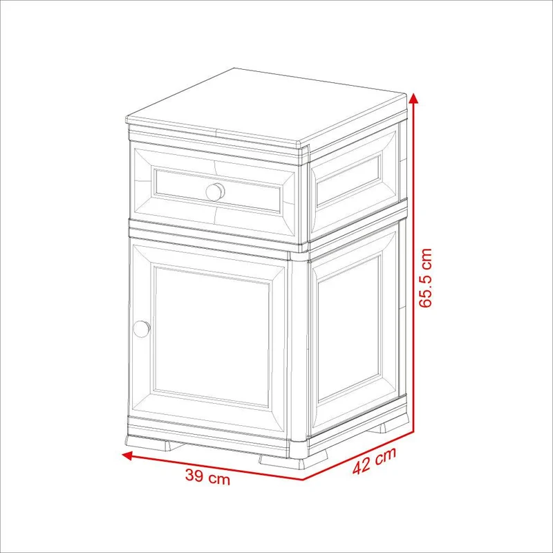 Mueble Organizador Elegance Tiziano, Wengue, con Dos Cajones Deslizables