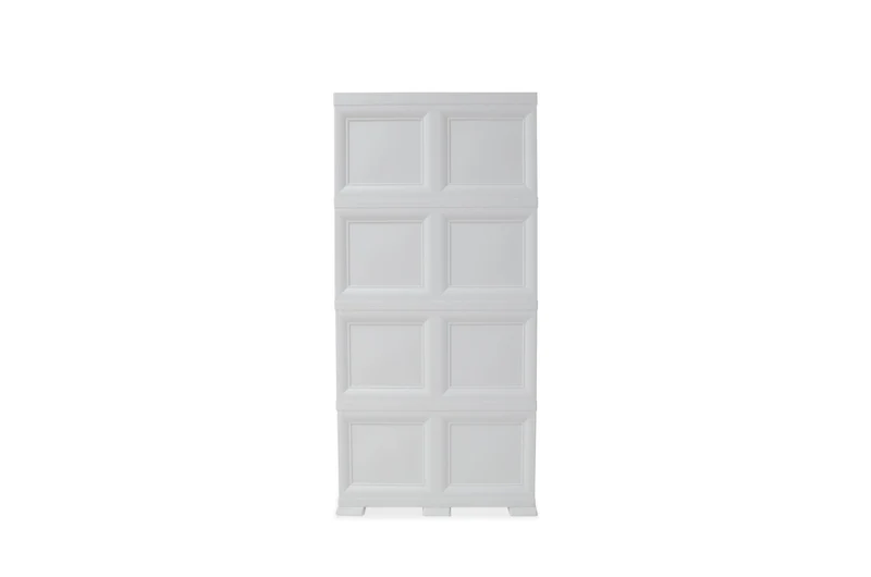 Mueble Organizador Elegance Liso Da Vinci, Blanco Perla, con Cuatro Puertas Batientes