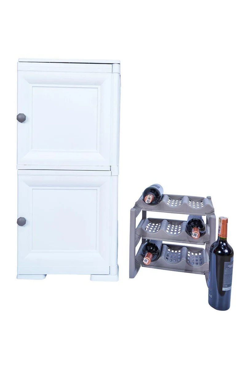 Mueble Organizador Elegance Boticelli, Blanco Marqueza ,con Dos Puertas Batientes