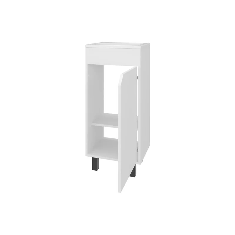 Mueble para Lavamanos Betel, Blanco Kronos, Incluye Lavamanos Plastiglas Floresta 40