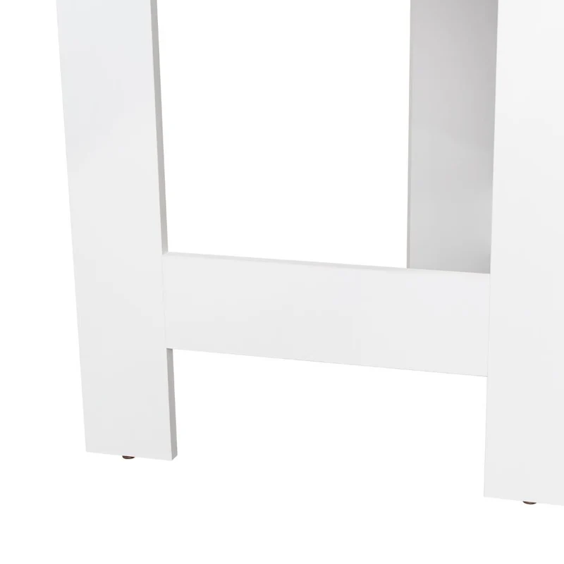Mesa Auxiliar Galety, Blanco y Macadamia, con Capacidad para Seis Puestos ZF