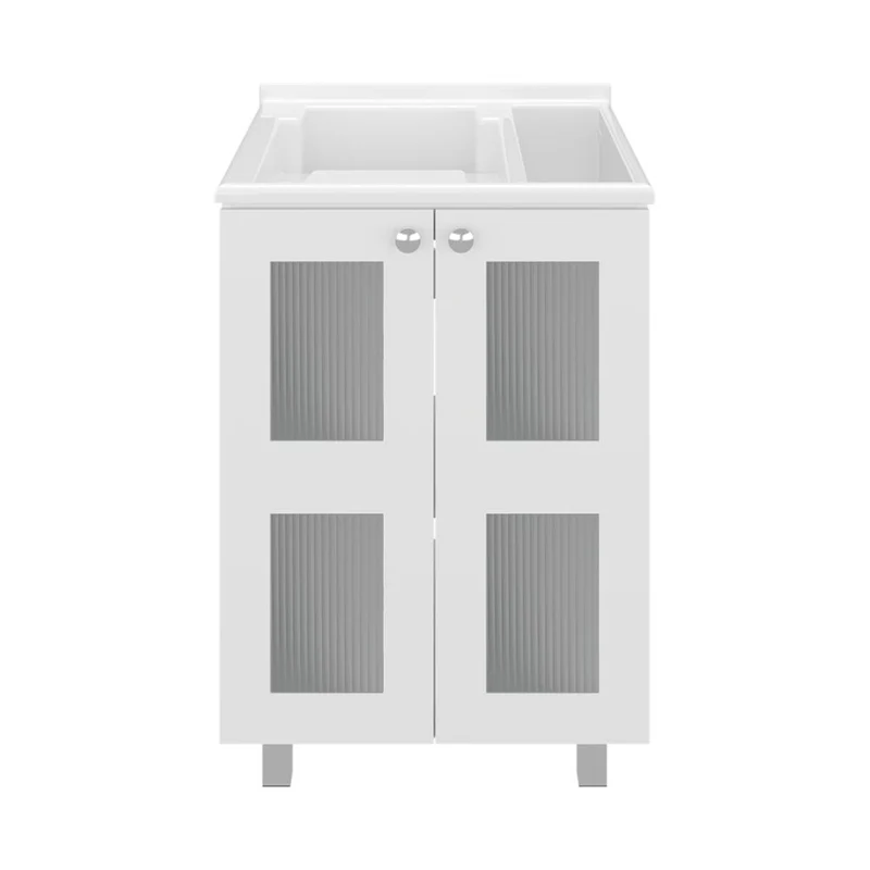 Mueble para Lavamanos Haysi, Kronos Blanco, Dos Puertas Abatibles y Entrepaño, Incluye Lavamanos ZF