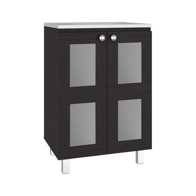 Mueble para Lavamanos Haysi, Wengue, Dos Puertas Abatibles y Entrepaño, Incluye Lavamanos ZF