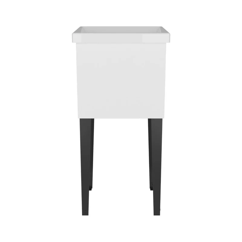 Mueble de Lavado Independiente Barium, Kronos Blanco, con Orificio para Drenaje Incluye Lavamanos No Grifería ZF