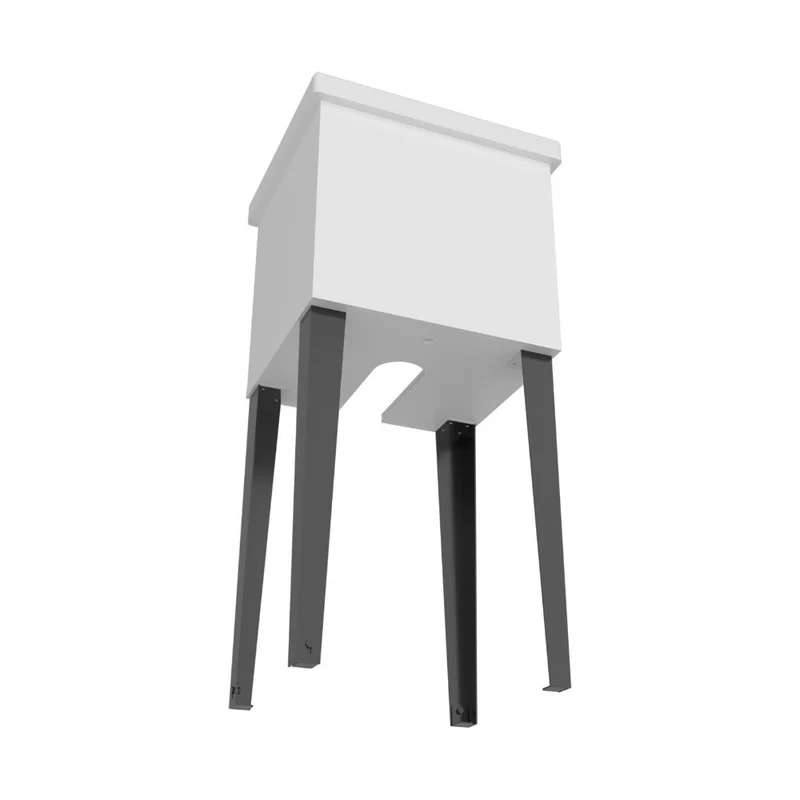 Mueble de Lavado Independiente Barium, Kronos Blanco, con Orificio para Drenaje Incluye Lavamanos No Grifería ZF