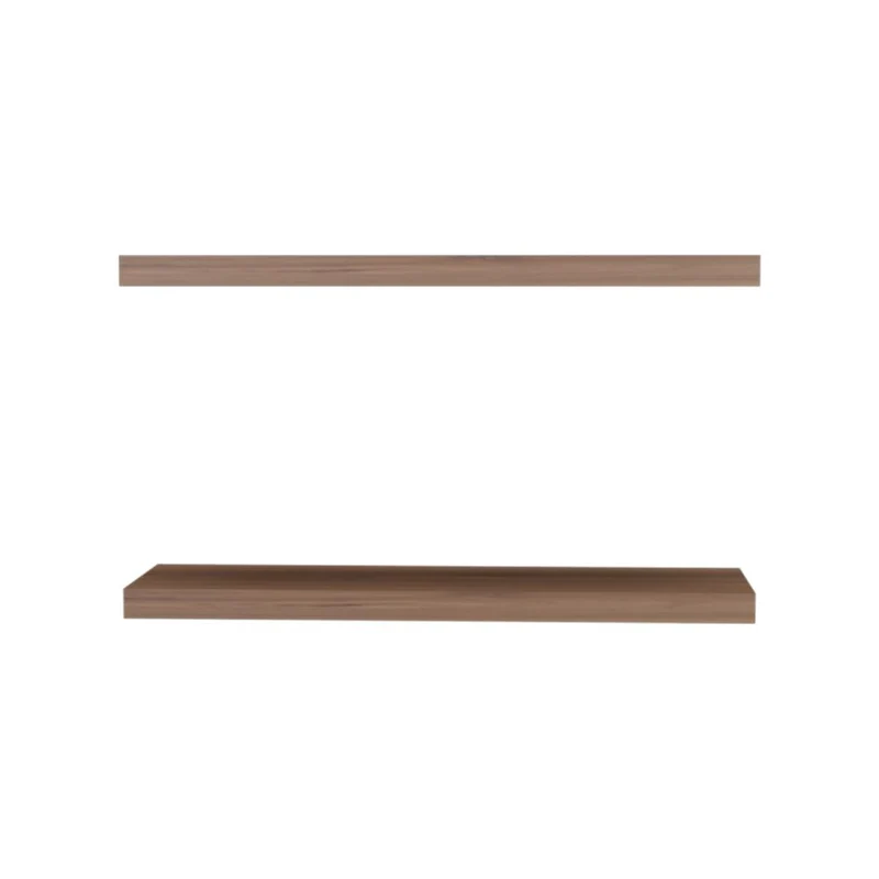 Repisa Flotante Maca X2, Café Espresso, con Espacio para Ubicar Objetos ZF