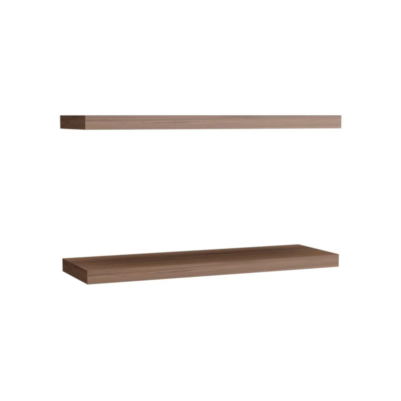 Repisa Flotante Maca X2, Café Espresso, con Espacio para Ubicar Objetos ZF
