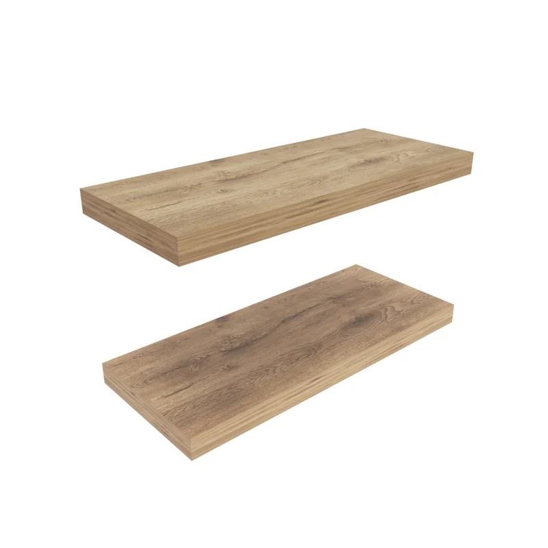 Repisa Flotante Maca X2, Macadamia, con Espacio para Ubicar Objetos ZF