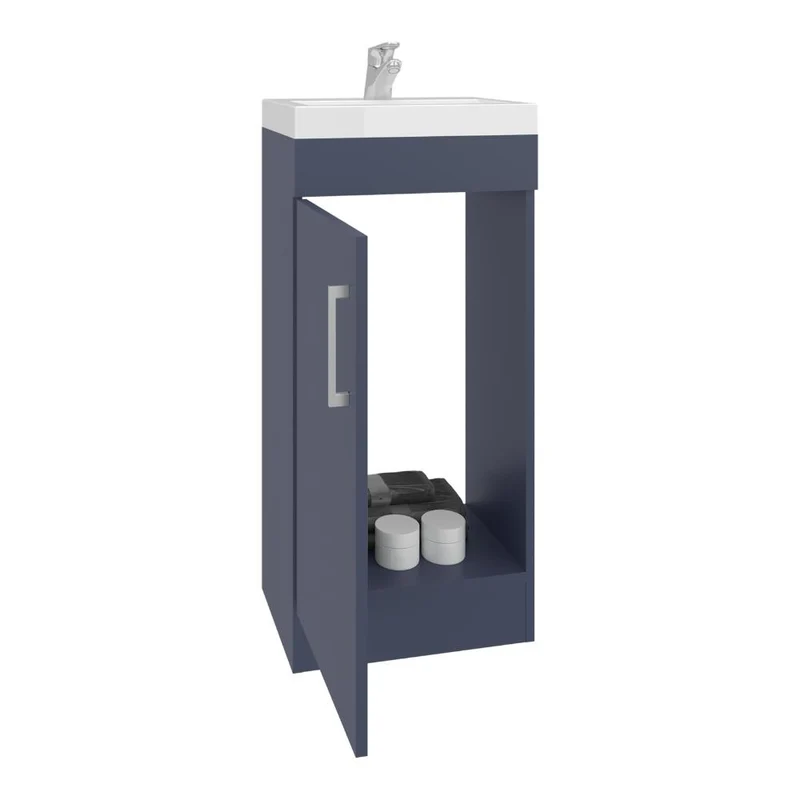 Mueble para Lavamanos Oporto, Kronos Azul, con una Puerta Abatible