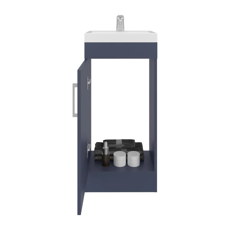 Mueble para Lavamanos Oporto, Kronos Azul, con una Puerta Abatible