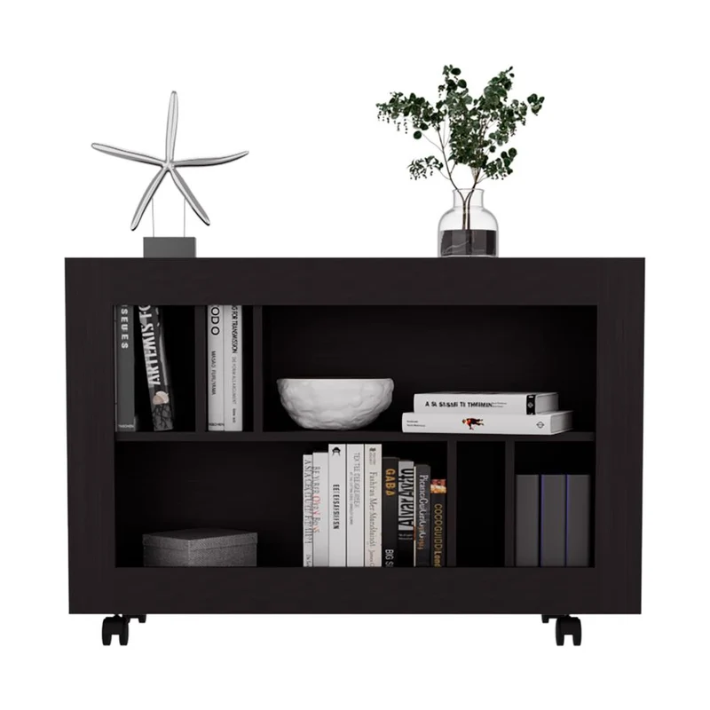 Mesa Auxiliar Joge, Wengue, con Espacio para Guardar Objetos Como Libros y Decoración ZF