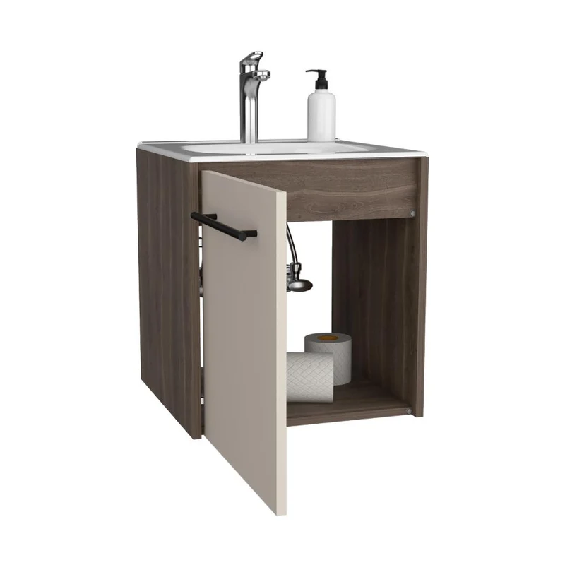 Mueble para Lavamanos Vulcan, Milán y Capri, Incluye Lavamanos Corona en Porcelana Sanitaria