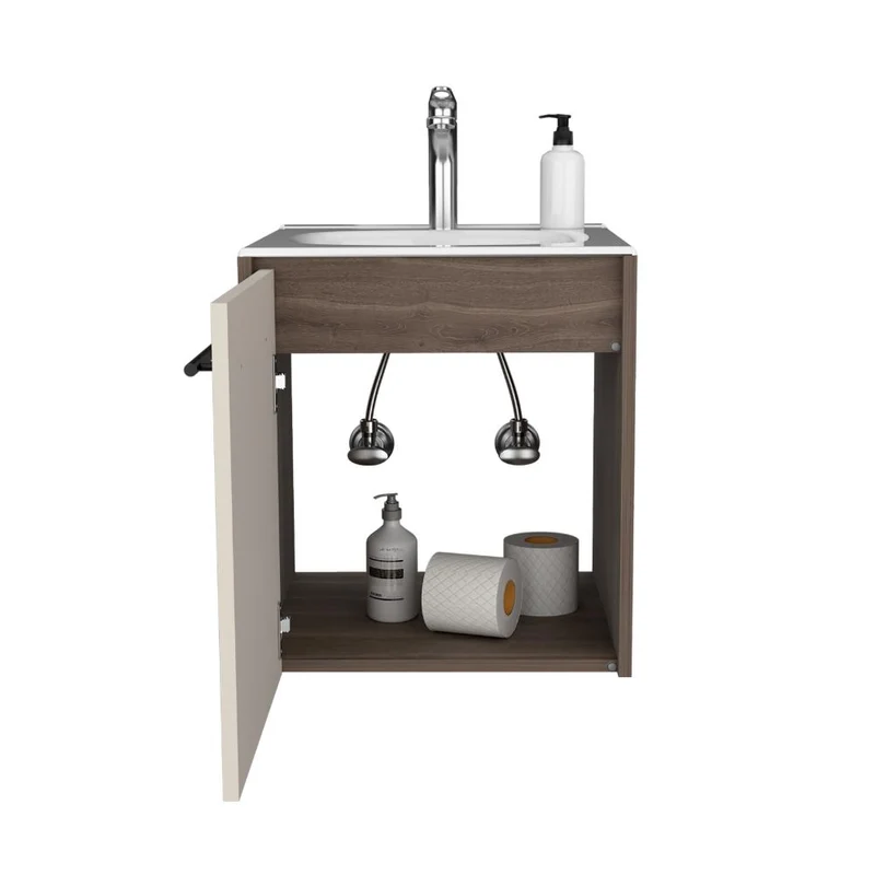 Mueble para Lavamanos Vulcan, Milán y Capri, Incluye Lavamanos Corona en Porcelana Sanitaria