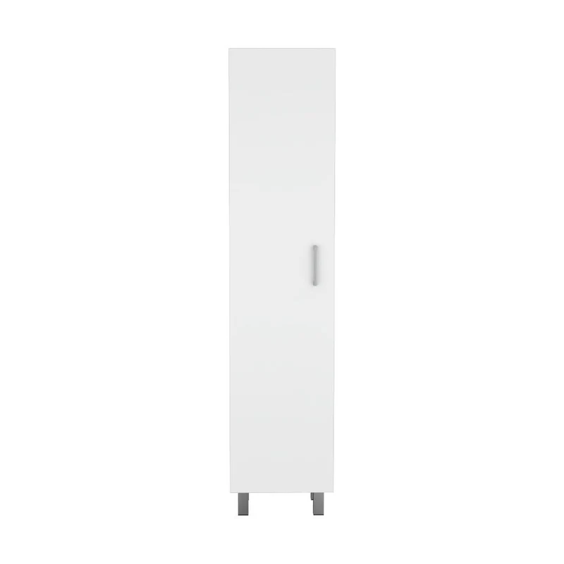 Mueble de Aseo Vinto, Blanco, con Colgador de Escobas ZF