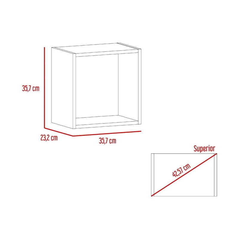 Repisa Veta, Arupo, con Espacio para Objetos Decorativos