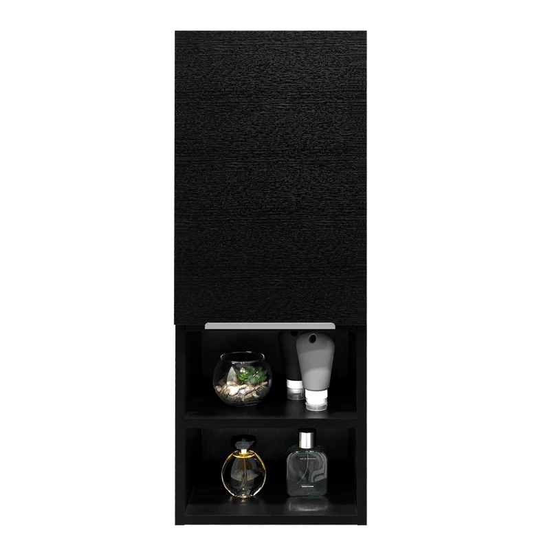 Gabinete de Baño Real, Wengue, con Tres Entrepaños