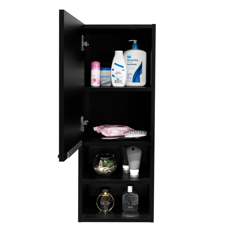 Gabinete de Baño Real, Wengue, con Tres Entrepaños