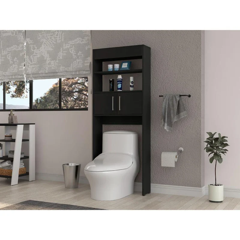 Gabinete de Baño Madrid, Wengue, Ahorrador de Espacio ZF