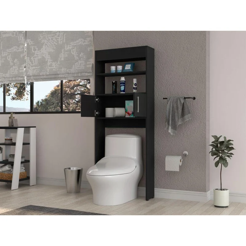 Gabinete de Baño Madrid, Wengue, Ahorrador de Espacio ZF