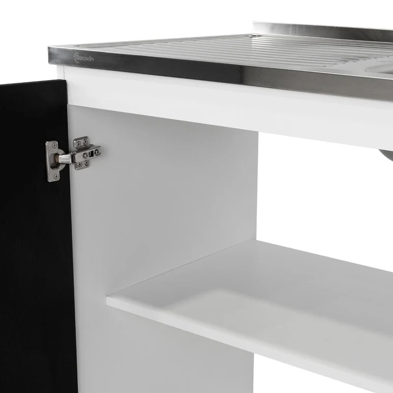 Gabinete Inferior Cantabria, Wengue y Blanco, Ideal para Espacio Reducidos