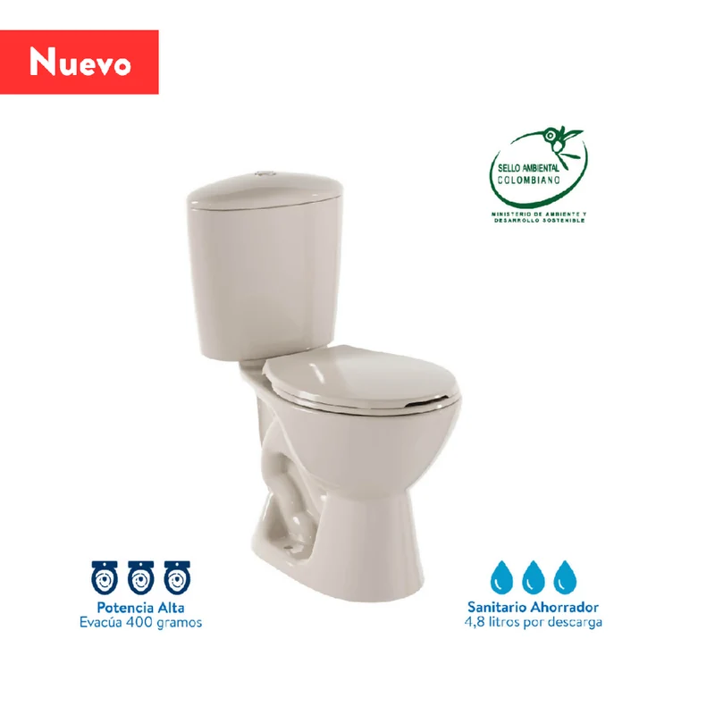 Sanitario Corona Manantial Pro Redondo Bone