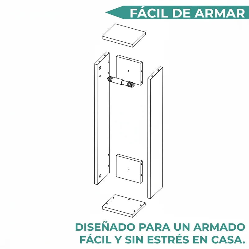Organizador de Papel Balí, Wengue, para Cuatro Rollos ZF