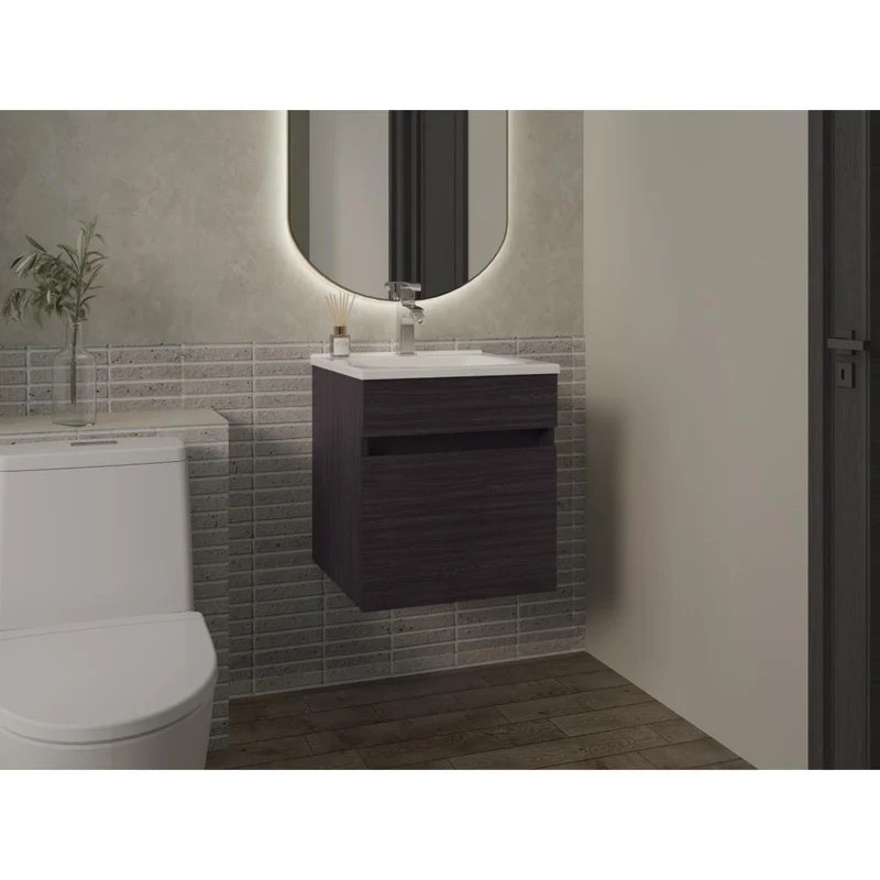 Mueble para Lavamanos Primax, Wengue, con Espacio para Ubicar Objetos de Aseo ZF