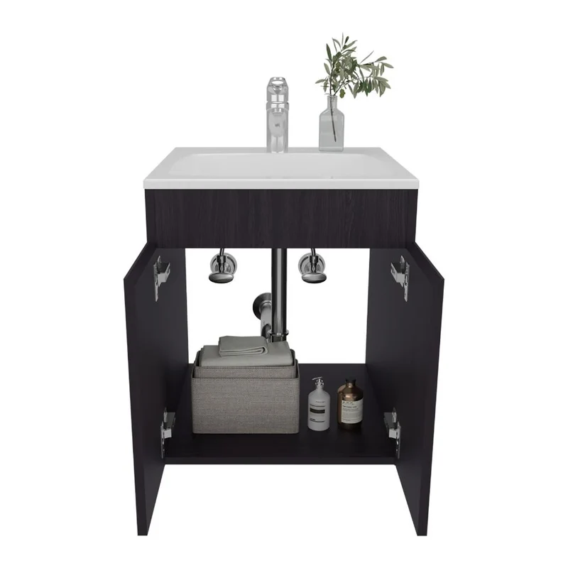 Mueble para Lavamanos Meka, Wengue, Incluye Lavamanos Praia 45 ZF