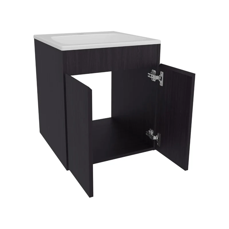 Mueble para Lavamanos Meka, Wengue, Incluye Lavamanos Praia 45 ZF