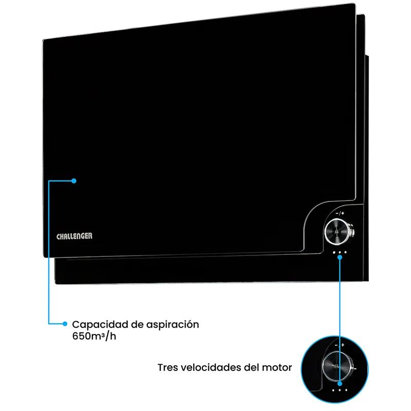 Campana Península Challenger Aura Cristal, Negro