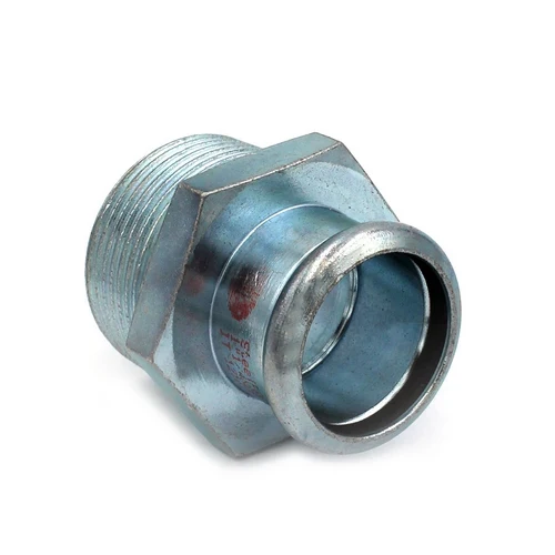 Manicotto misto filetto maschio a pressare in acciaio al carbonio 1/2 x 22