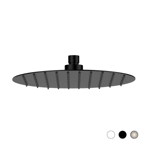 Soffione slim tondo nero opaco diam. 250 mm