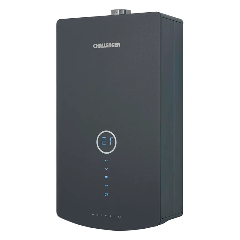 Calentador de Paso a Gas Challenger 16 lts Tiro Forzado WHD 7116, Negro