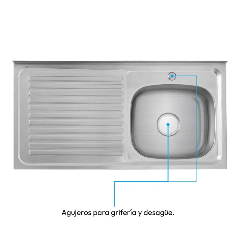 Mesón Poceta Challenger Derecho, en Acero Inoxidable