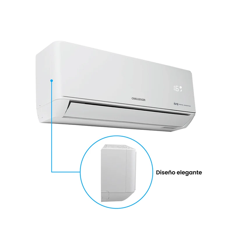 Aire Acondicionado Inverter Challenger 18000 BTU 220V, Blanco